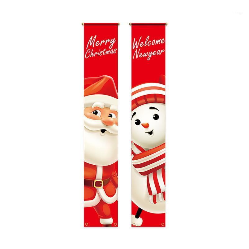 

Christmas Door Link Welcome Merry Christmas Hanging Door Banner for outdoor decoration1