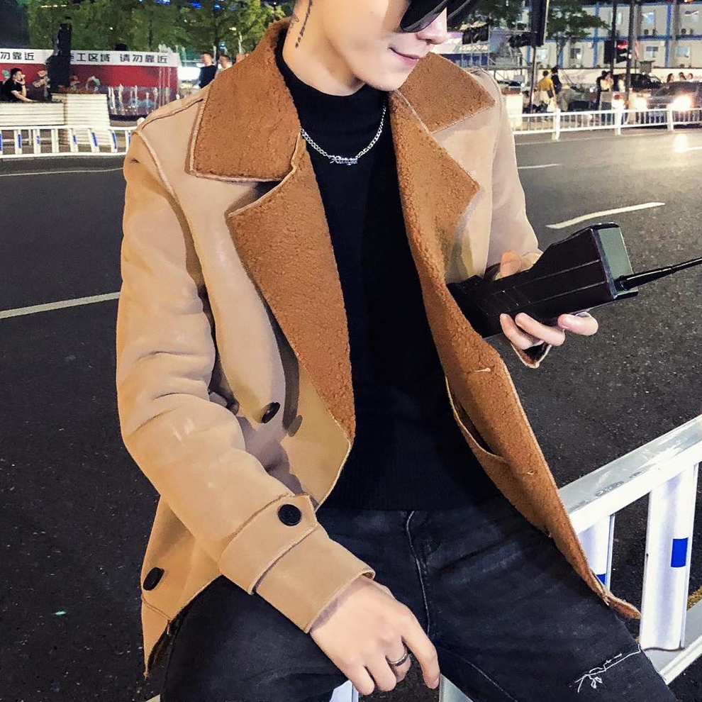 

2020 From Leather the Autumn Fashion Trend Male Skin Jacket 5gp5, Black