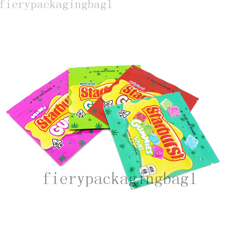 

Hot sell smell proof edible mylar candy packaging sour 2021sv zipper bags in stock