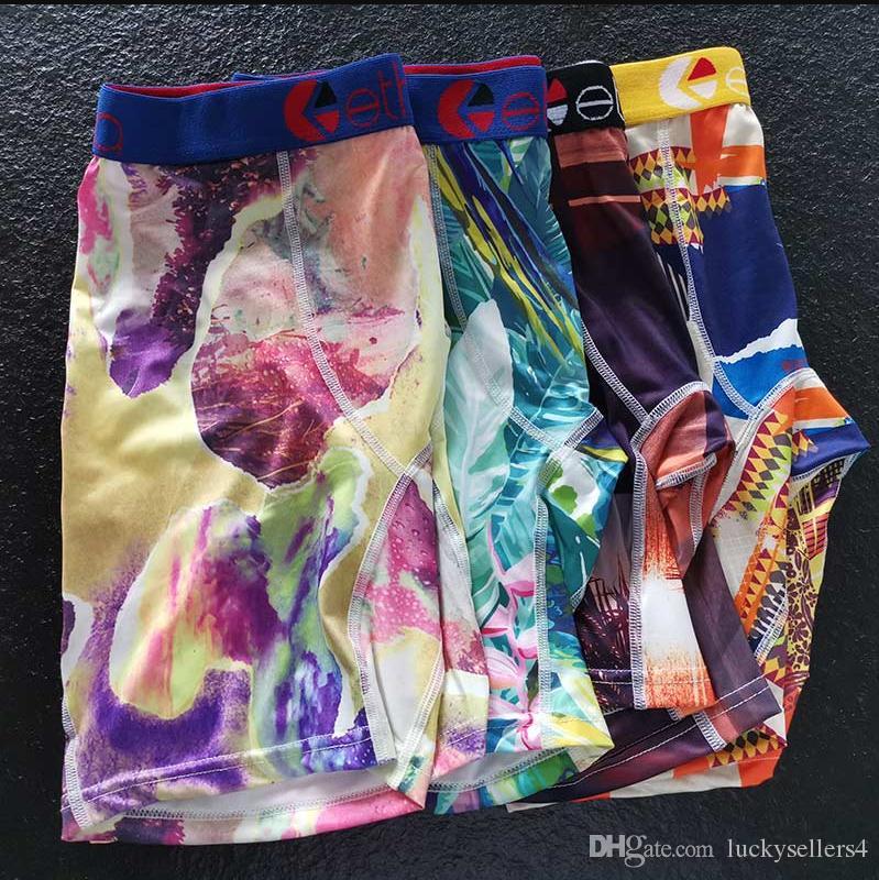 

Luxury Plus Size Sexy Boxer Long Leg Print Hollywood Ethika Mens Boxers Underwear Men Knee Length Beach Underpants Man68767, Random styles