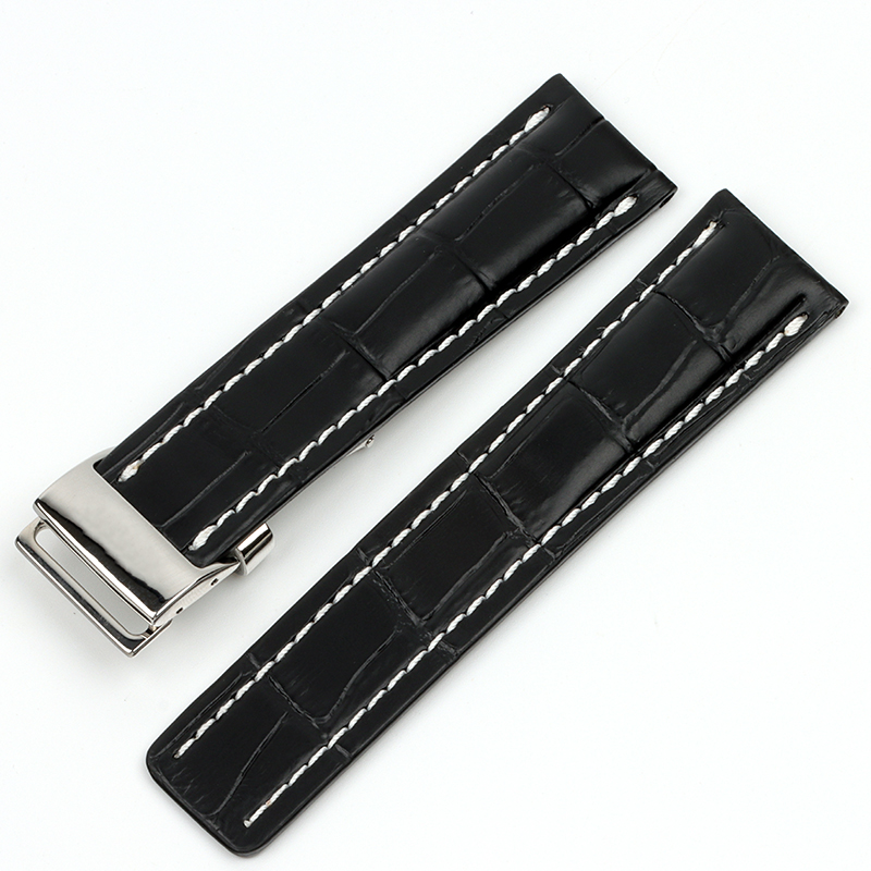 

Genuine Leather Watch Band Watchband Fit For Breitling Strap for NAVITIMER WORLD Avenger/navitimer Belt 22mm 24mm