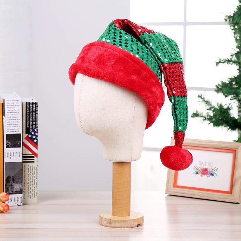 

Pearl Christmas Hat Christmas Decoration Dress Sequined Hat Adult 2pcs1