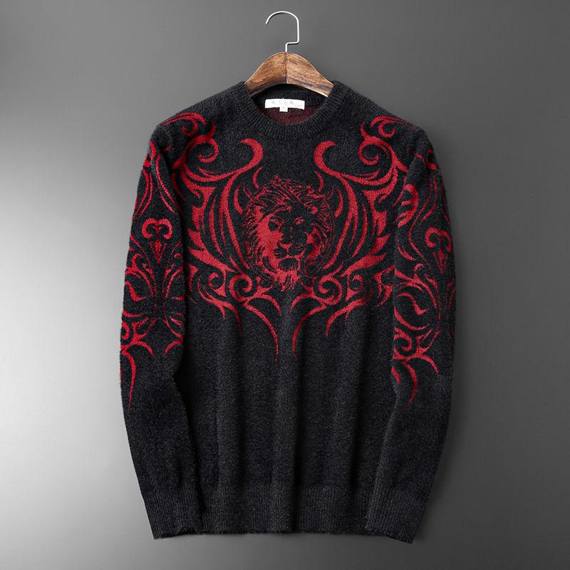 

Herren Pullover Sweater For Men Hombre Invierno 2021 Spring Warm Mink Sweater Cashmere Fashion Knitted, Black