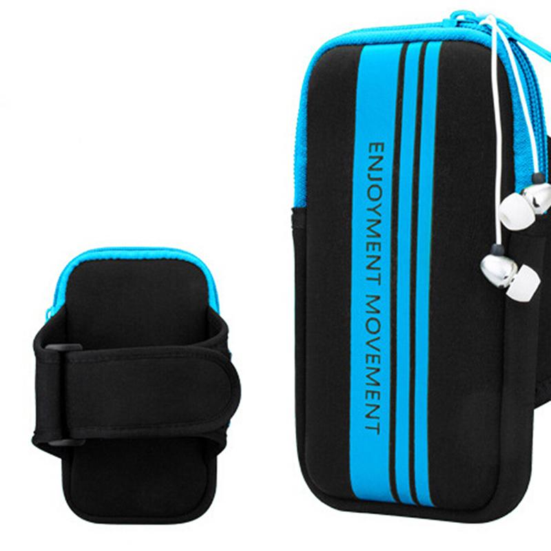 

Sport Armband Bag Running Jogging Gym Arm Band Mobile Phone Bag Waterproof Case Cover Holder For Phone, Blue