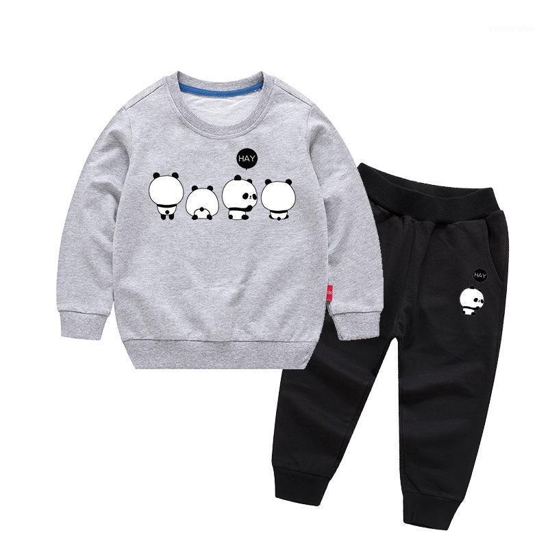 

2021 New Lovely panda Children's Sweater Set Boy's Cartoon Printed Children's Wear Pants Sports Leisure1, Wytz-002-10