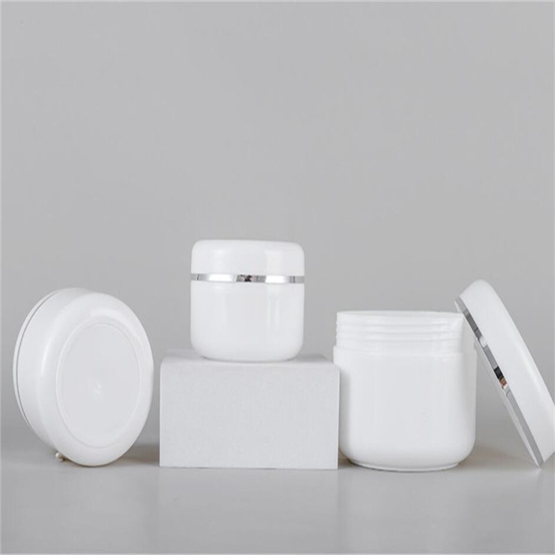 

20g 30g 50g 100g Empty White Portable Bottle Refillable Plastic Cosmetic Cream Jars with Inner Liner and Lids Sample Container Bottles Jar