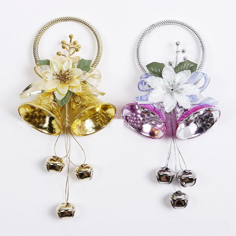 

Christmas Decorations Santa Claus Xmas Tree Bells Painted Bells Pendant Door And Window Decoration Supplies1