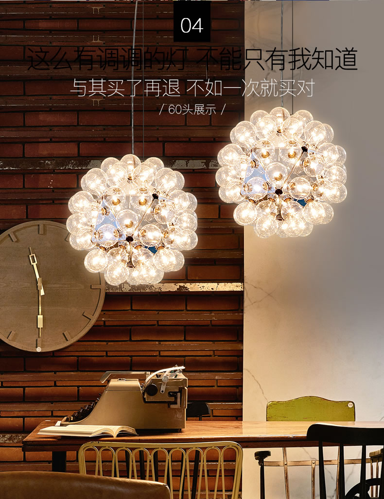 

Nordic Taraxacum bubbles Pendant Lights Glass Mirror Ball Kitchen Hanging Lamp Modern Living Dining room bar decor Light Fixture