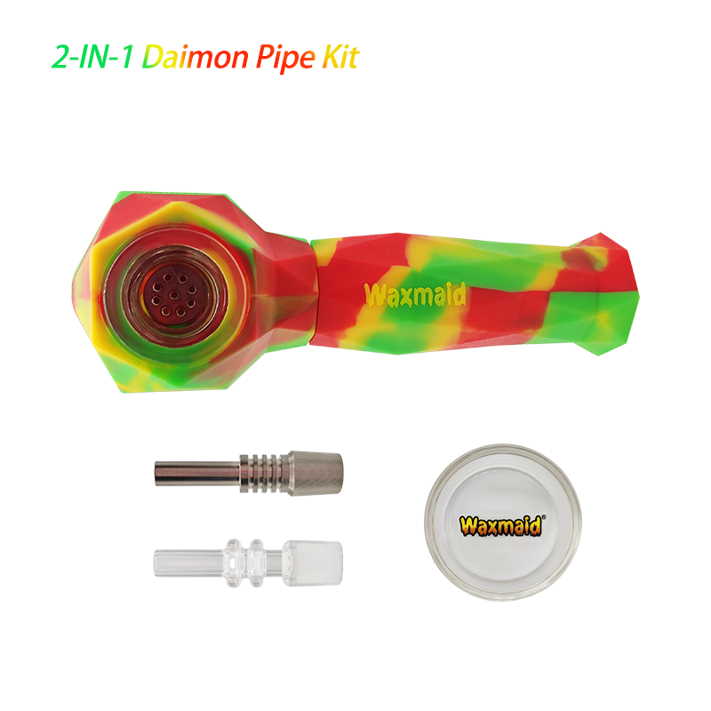 

Waxmaid wholesale smoking accessories dry pipe nectar collector nice PET gift box