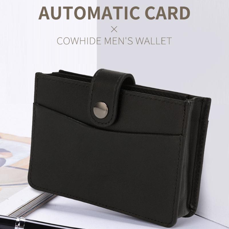 

Men Women Wallet Multi Slots Leather Cards Holder Multi-function Cards Holder Durable and Large Capacity XRQ8, Black