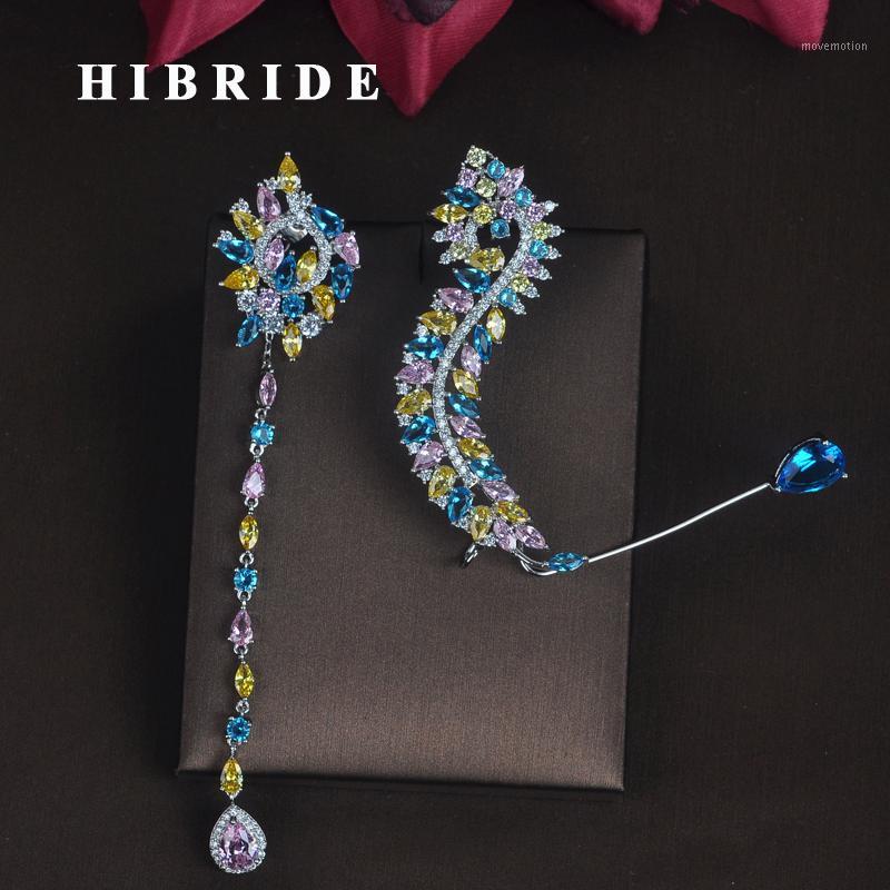 

HIBRIDE New Unique Design Women Bride Party Show Drop Earrings Fashion Jewelry Brincos Pendientes Boucle d'oreille E-6861