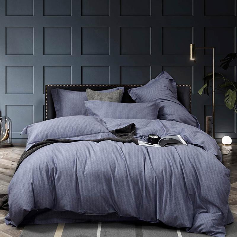 

Papa&Mima Grey Lines Abstract Brushed Sanding Cotton Bedding Set Printed Thick Linens Fitted Sheet Pillowcase Duvet Cover, 20205596