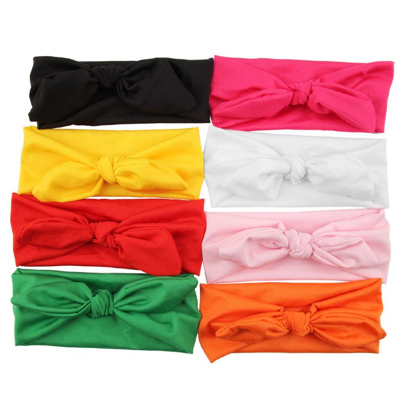 

Cute Baby Kids Girls Bow Ear Hairband Headband Turban Knot Head Wraps