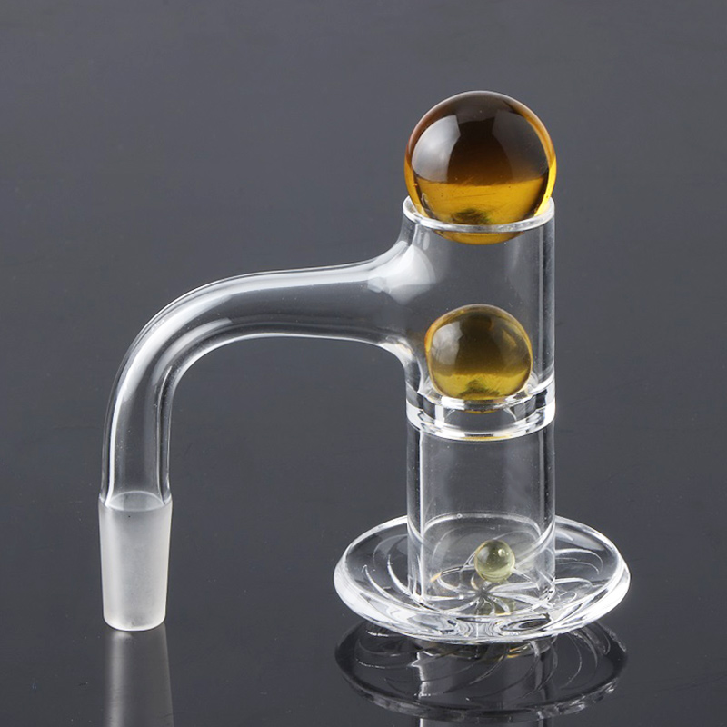 Smoking Accessoriess Full Weld Beveled Edge Blender Bottom Quartz Banger Nails With Glass Beads For Water Bongs-image-747750452