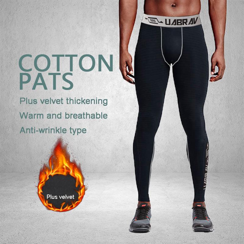 

2020 Man Compression Basketball Pants Sport Tights Running Pants Plus Velvet Fitness Sport Leggings Men Gym Clothing Yoga, Black