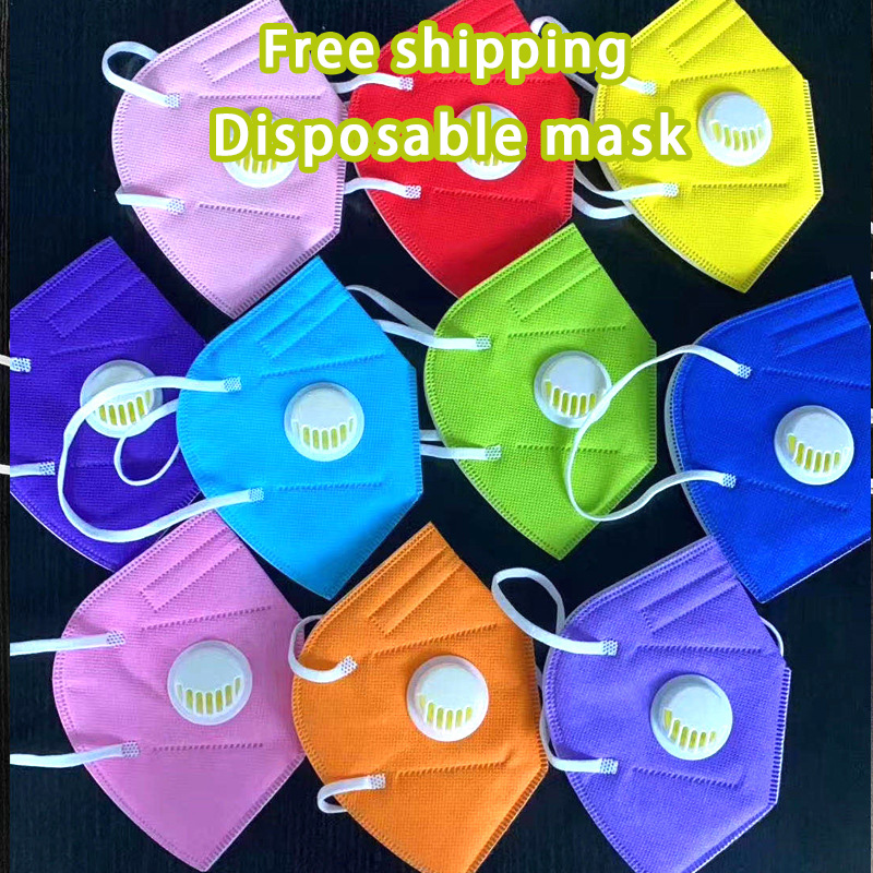 

KN95 mask colorful designer mask activated carbon luxury reusable breathable respirator valve protection black mask wholesale