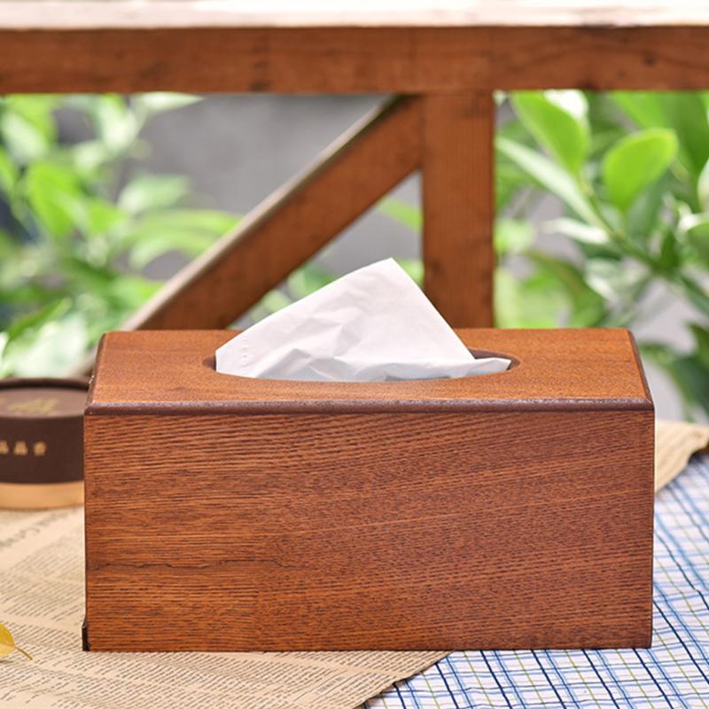 

Napkin Case Paper Solid Wood Stylish Storage Kitchen Holder Simple Home Tissue Box