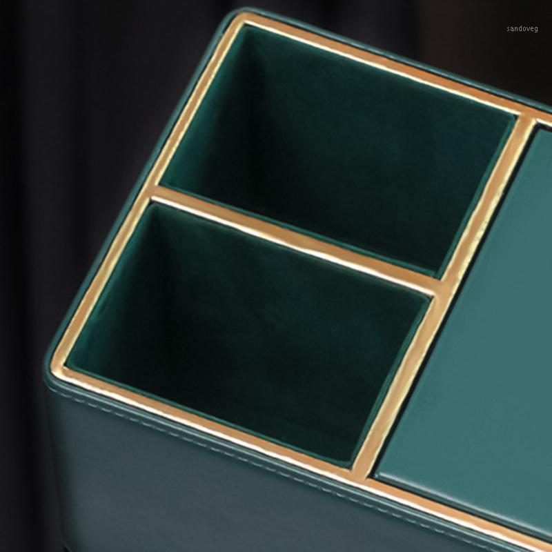 

Multi-function Leather Paper Box Desktop Remote Control Organizer Storage Box Household HG991