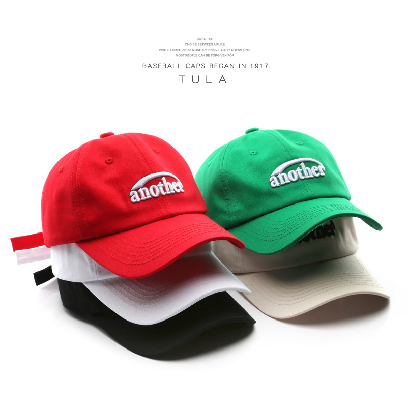 

Hat Female Fashion Special Letter Embroidered Curved Brim Baseball Cap Korean Style Japanese Sports Leisure Couple Peaked Cap, Red