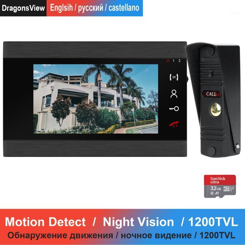 

DragonsView Wired Video Door Phone for Home Intercom 1200 TVL Doorbell Camera with Motion Detection Video Record 32G Memory Card1