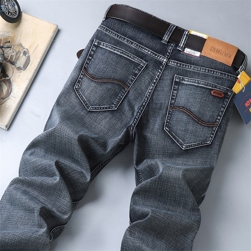 

Sulee Top Brand Men Jeans Moustache Effect Mid Rise Denim Jeans Medium Calca Jeans Masculina 201111, 8801