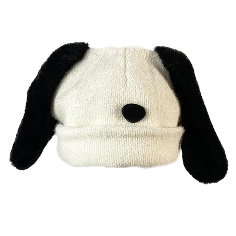 

Women Sweet Ears Beanie Hat Winter Knitted Warm Cuffed Skull Cap LX9E