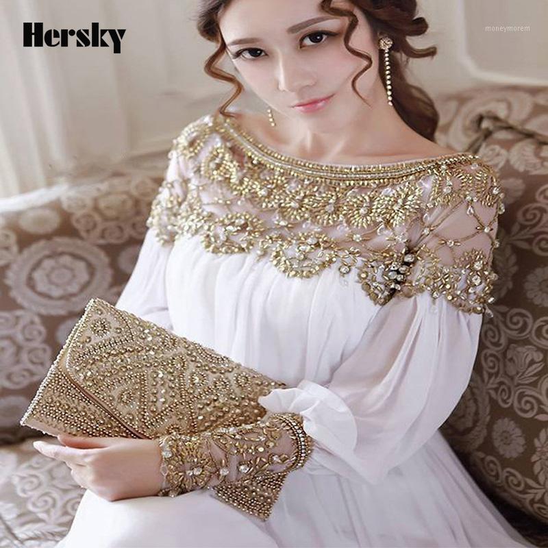 

Wholesale Abaya turkish women clothing Muslim dress heavy beaded formal chiffon Islamic muslim long sleeve dresses vestidos1