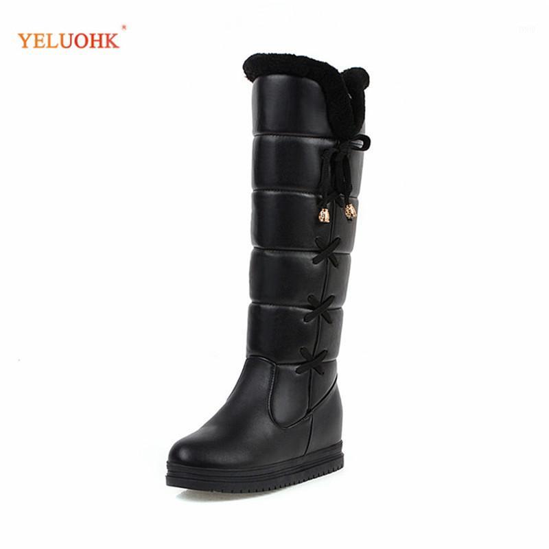 

34-42 Knee High Boots Plush Warm Winter Boots Women 2020 Winter Shoes1, Black