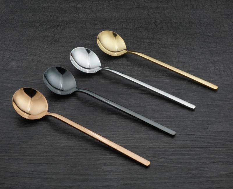 

400pcs/lot 304 Stainless Steel Dinner Spoon Kitchen spoons Restaurant Serving Spoon Long Handle Soup Scoop S/M/L size