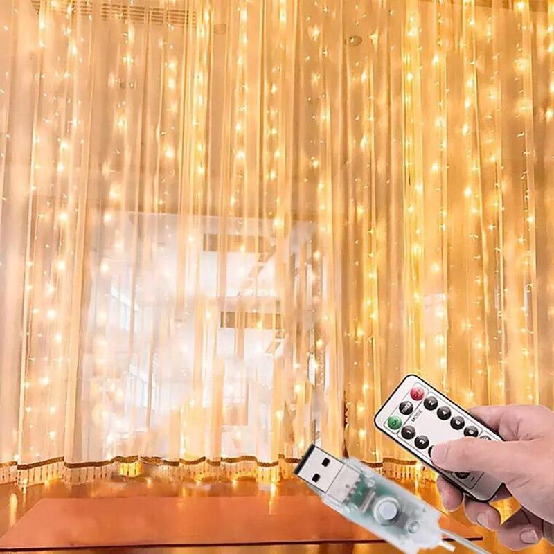 

bright shiny birthday Christmas decoration led CURTAIN, White