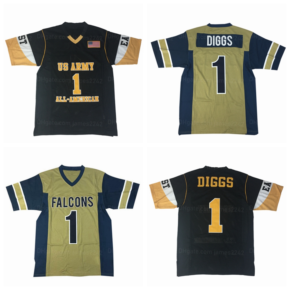

Custom Stefon Diggs 1# High School Football Jersey Stitched Any Name Number Size -4XL Embroidery Jerseys Top Quality Shirt, As shown