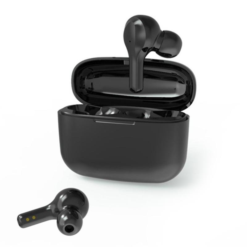 

R5 Wireless Headsets 5.0 Hifi Mini Stereo Waterproof Noise Cancel Headsets Portable Earbuds Automatic Boot Pairing, White