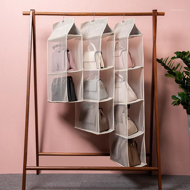 

Foldable Hanging Bags Purse Handbag Organizer Storage Closet Hanger Door Sundry Pocket Hangers New1