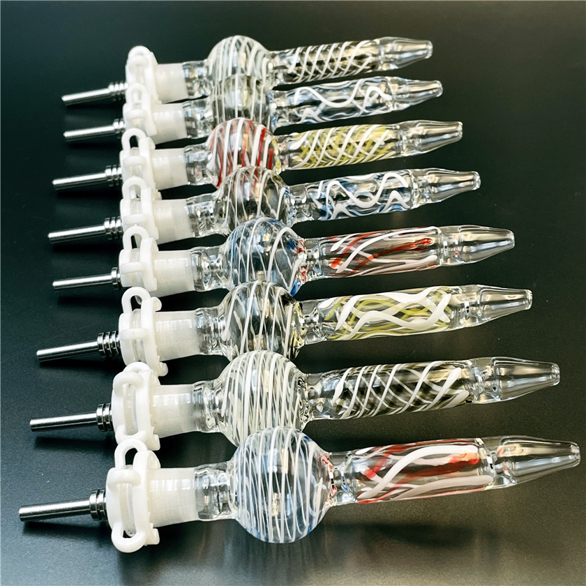 

QBsomk High Quality Mini Nectar Collector Kit with Titanium Tip Nail Quartz Tip 10mm 14mm 18mm all avaiable Mini Glass Pipe Micro NC set