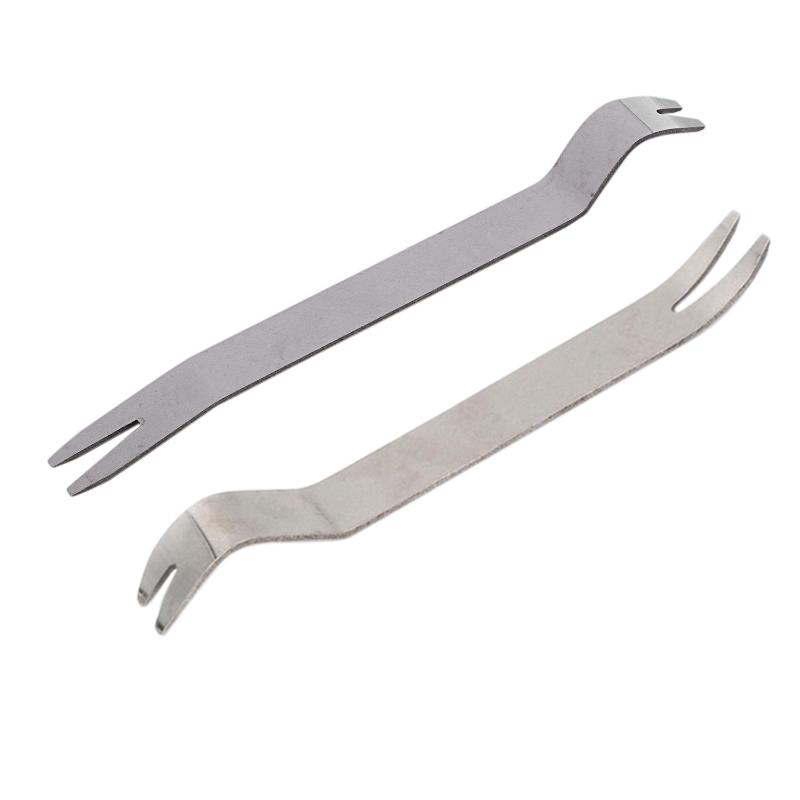 

Silver The Metal Plate Crowbar Car o Dismounting Door Trim Buckle Screwdriver Pry Installation Tool