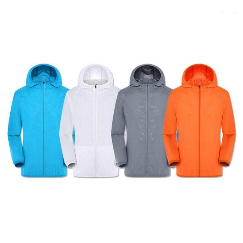 

Summer Air Conditioning Fan Cooling Jacket Anti-sun Waterproof Outdoor Clothes Quick Dry Hiking Jackets Sports Coats Windbreaker1, Sky blue