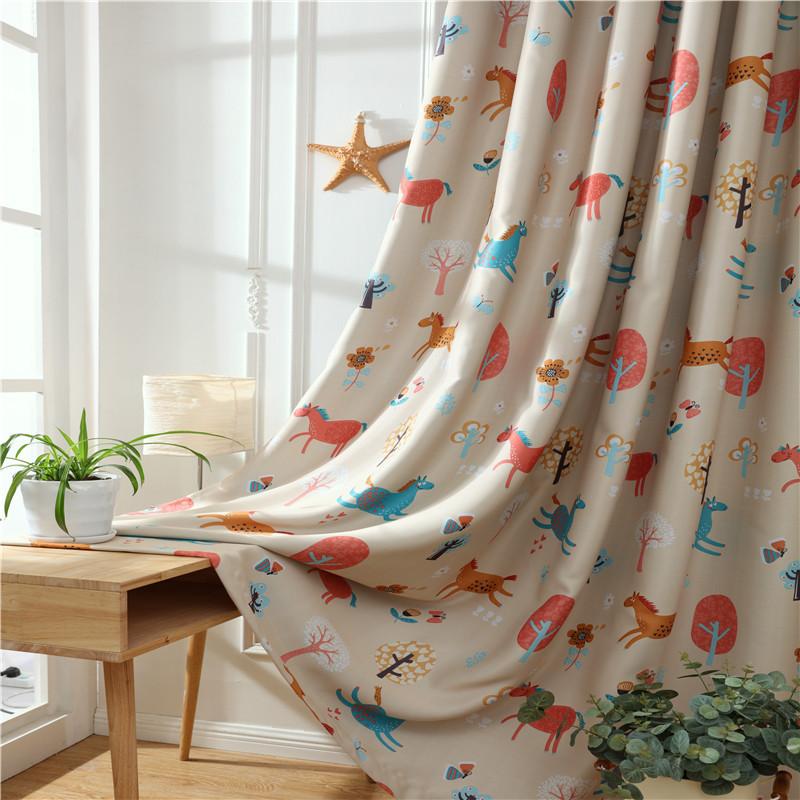 

Children Printed Blackout Kids Curtains For Window Curtain Living Room Bedroom Rideau Enfant Rideaux Voilage Drapes, Tulle