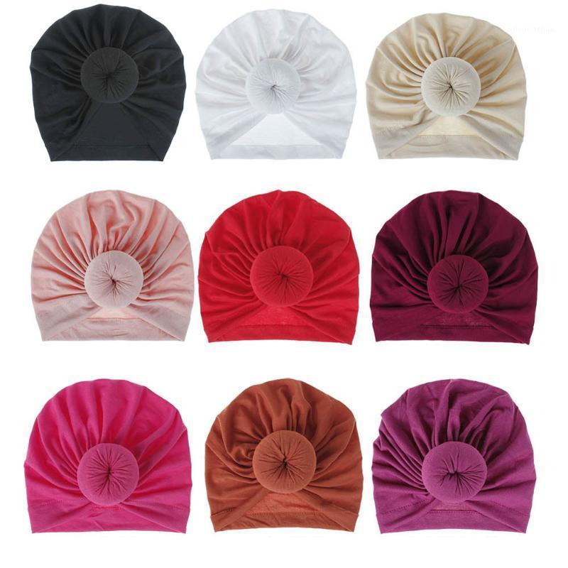 

Fashion Soft Adult Women Donut Turban Hat Hat Elastic Cotton Beanie (18 Colors)1, White