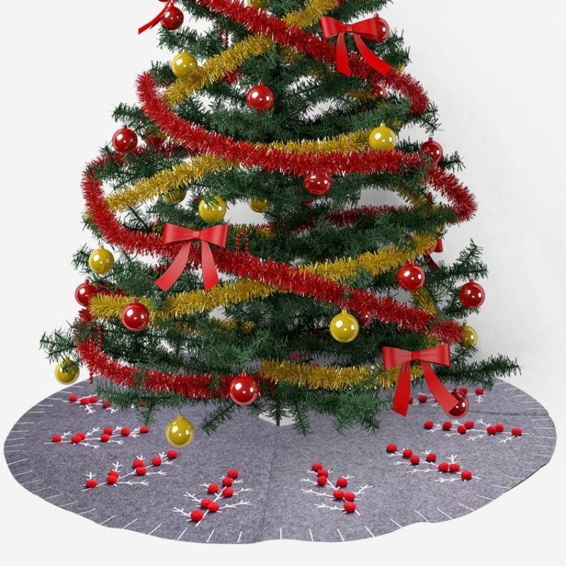

47.2-Inch Large Sized Christmas Tree Decoration Carpet Party Ornaments Christmas Decoration for Home Non-woven Xmas Decorations1