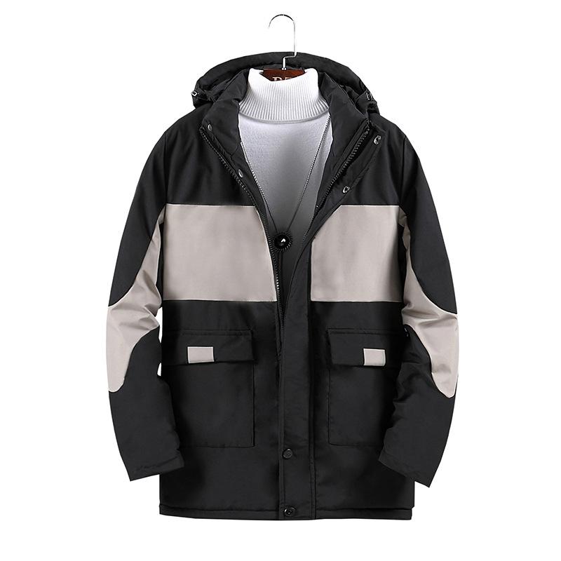 

Men Designer Jackets Youth Hoodie Velvet Mens Jacket Winter Army Green Windbreaker Hooded Wool Coats 4XL veste homme