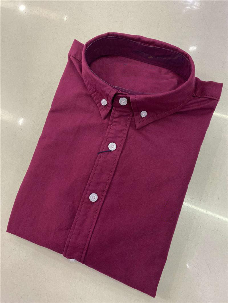 men's long-sleeved Casual Solid shirt men's USA American Brand RL Polos Shirts fashion Oxford social shirts best-image-641657048