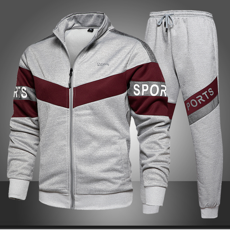 

2 Pieces Autumn Men's Training Clothes of Sports Men Wear 2020 Tracksuit Vjzk, Tz71black