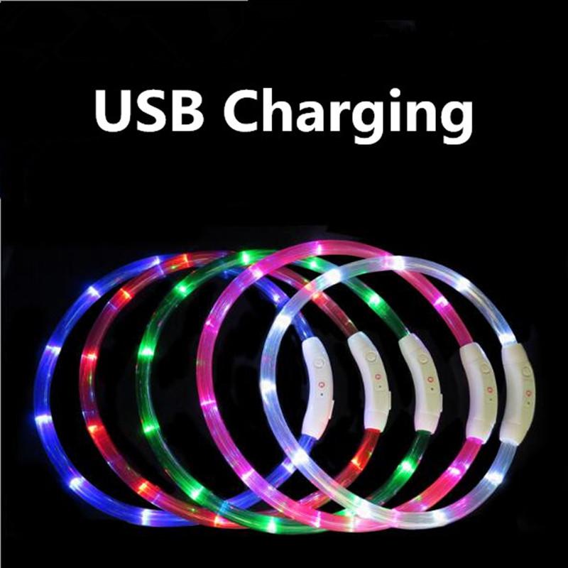 

Pet USB Rechargeable LED Dog Collar Light Night Safety Flashing Pet Supplies Dogs Accessories For Small Dog LED Collar Large
