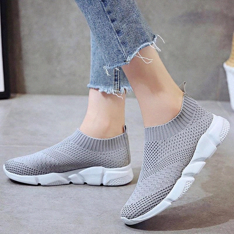

Women Shoes Sneakers Stretch Fabric White Sneakers Plus Size 42 Gym Shoes Woman Zapatillas Mujer Casual Chaussures Femme #A19F