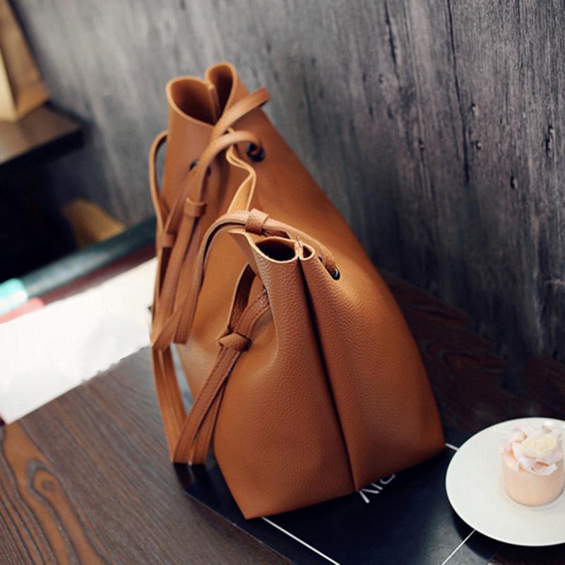 

Cross Body Women Lady Composite Shoulder Bag Handbag Large Capacity PU Durable For Travel SEC88, Gray