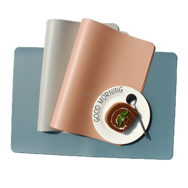 

Waterproof oilproof Washable Table Mats Synthetic Leather Home kitchen Dining Table Placemat Placemats Pads Decoration will and sandy