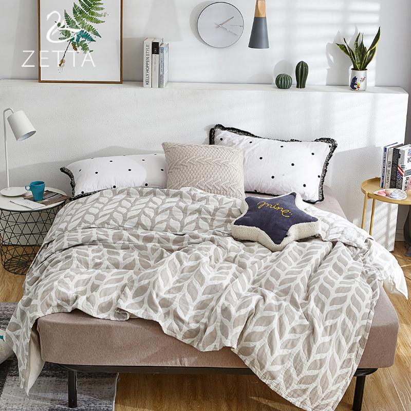 

ZETTA] Cotton three-layer gauze towel is covered with cotton towel Summer cool is air-conditioned by spring and summer quilt