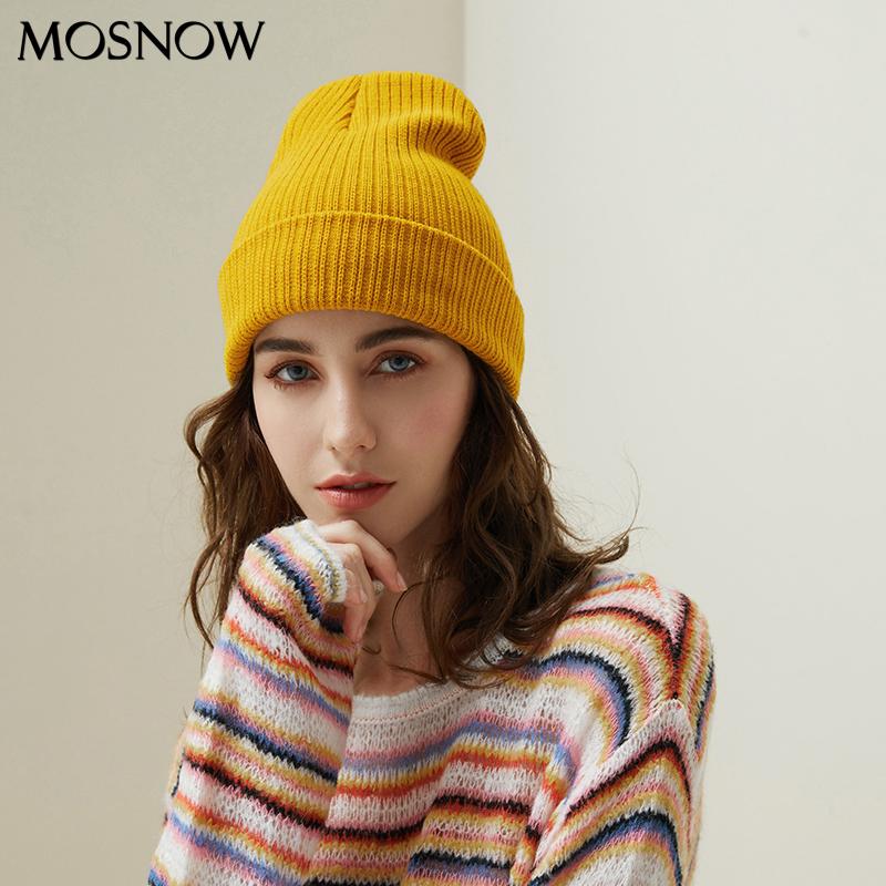 

Clearance Winter Hat For Woman Knitted Hat Solid Cap Brand Fashion Knitted Women's Beanies Skullies High Quality Bonnet Female, White