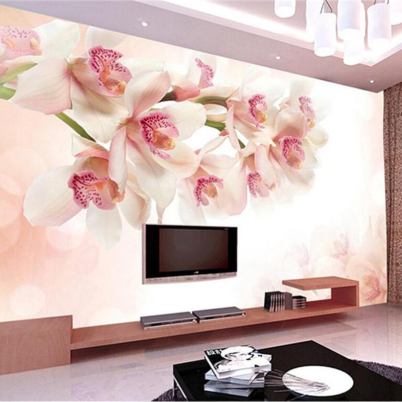 

Custom Flowers Wall Papers Photo Wallpaper Embossed Non-Woven Modern 3d Wallpaper for Living Room Kitchen Wall Mural, As shown