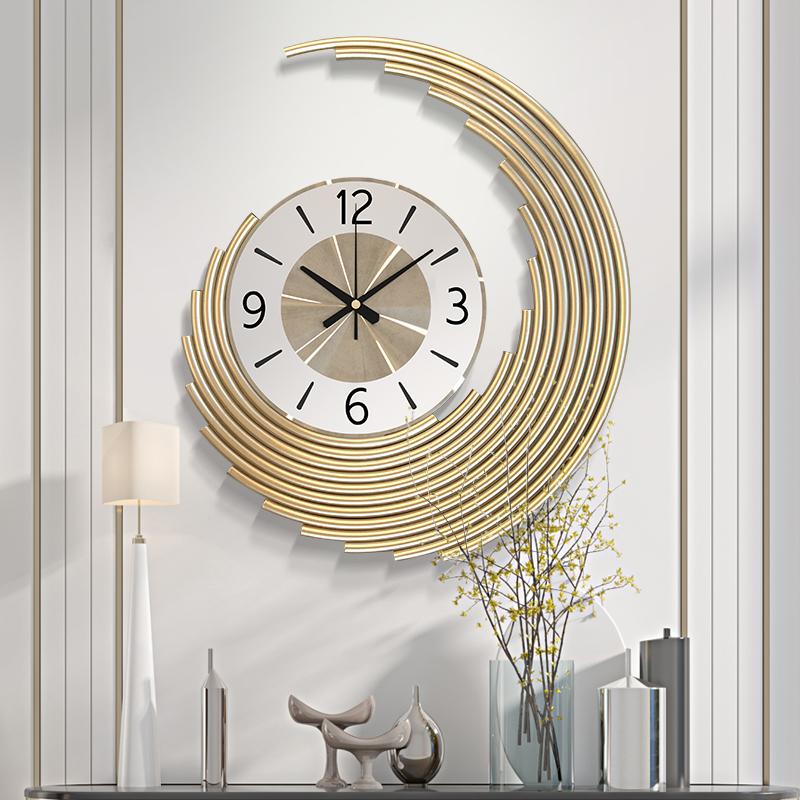 

Gold Big Creative Wall Clocks Living Room Modern Simple Home Clocks Art Decorative Reloj De Pared Moderno Wall Decor W6C